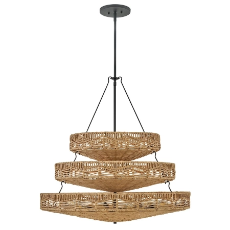 Lampa wisząca metalowa brązowa 13-punktowa QN-OPHELIA-13P-BK-CAM z serii Ophelia