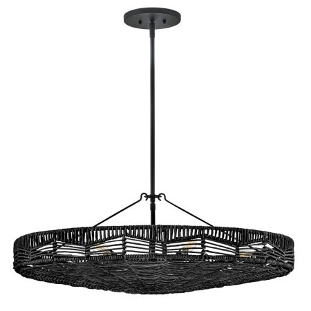 Lampa wisząca metalowa czarna 6-punktowa QN-OPHELIA-6P-BK-BK z serii Ophelia