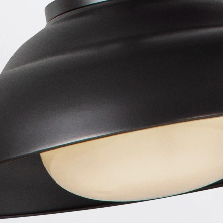 Lampa wisząca metalowa czarna ze szklanym kloszem QN-PALMETTO-P-M-UBZ z serii Palmetto