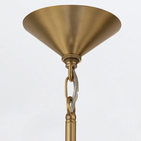 Lampa wisząca mosiężna szklana 37cm QN-SAUCER-1P-M-AB-OPAL z serii SAUCER
