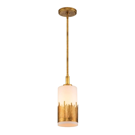 Lampa wisząca złota metalowa ze szklanym kloszem QN-SAWGRASS-MP-DG-O z serii Sawgrass