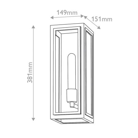 Kinkiet zewnętrzny metalowy brązowo-czarny IP44 QN-SHAW-1M-BK z serii Shaw