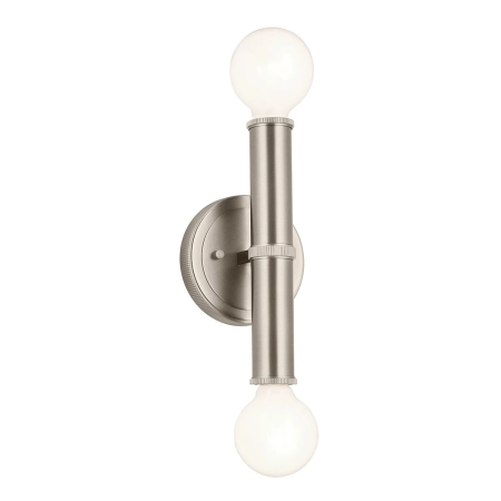 Kinkiet metalowy srebrny 2-punktowy IP44 QN-TORCHE-2W-BN z serii TORCHE