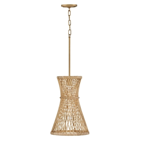 Lampa wisząca metalowa rattanowa brązowa 30cm QN-TWYLA-1P-BNG z serii Twyla