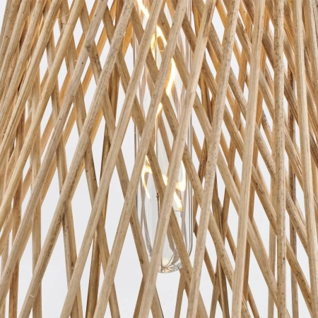 Lampa wisząca metalowa rattanowa brązowa 30cm QN-TWYLA-1P-BNG z serii Twyla