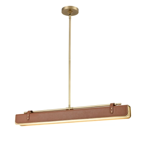Lampa wisząca metalowa brązowo-mosiężna 80cm QN-VALISE-LP80-VBS-CL z serii VALISE
