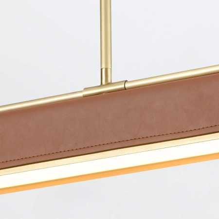Lampa wisząca metalowa brązowo-mosiężna 80cm QN-VALISE-LP80-VBS-CL z serii VALISE