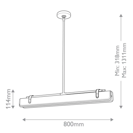 Lampa wisząca metalowa brązowo-mosiężna 80cm QN-VALISE-LP80-VBS-CL z serii VALISE