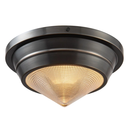 Plafon metalowy czarno-brązowy 26cm QN-WILLARD-F-S-UBZ-PG z serii WILLARD
