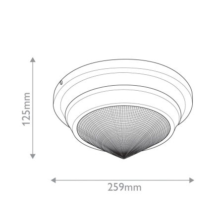 Plafon metalowy czarno-brązowy 26cm QN-WILLARD-F-S-UBZ-PG z serii WILLARD