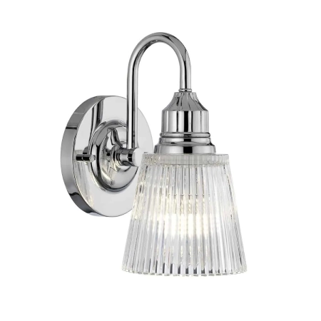 Kinkiet designerski Addison 1 Light polerowany chrom QN-ADDISON1-BATH - Quintiesse
