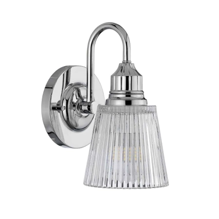 Kinkiet designerski Addison 1 Light polerowany chrom QN-ADDISON1-BATH - Quintiesse
