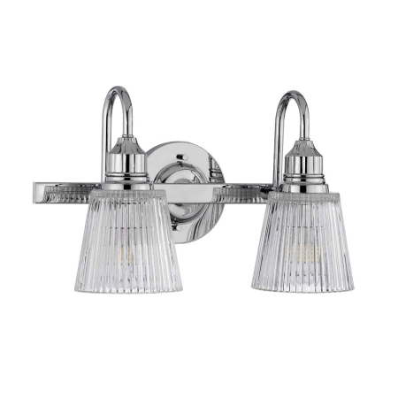 Kinkiet designerski Addison 2 Light polerowany chrom QN-ADDISON2-BATH - Quintiesse