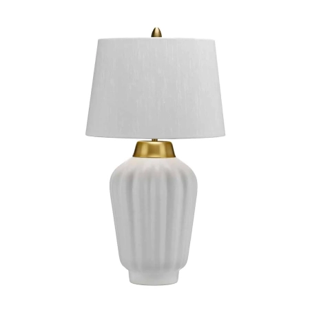 Lampa stołowa Bexley biała/ szczotkowany mosiądz QN-BEXLEY-TL-WBB - Quintiesse