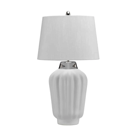 Lampa stołowa Bexley biała/ polerowany nikiel QN-BEXLEY-TL-WPN - Quintiesse