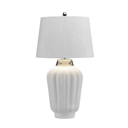 Lampa stołowa Bexley biała/ polerowany nikiel QN-BEXLEY-TL-WPN - Quintiesse