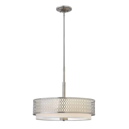 Lampa Hampton wisząca/ półplafon Jules szczotkowany nikiel QN-JULES-3P-BN - Quintiesse