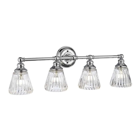 Kinkiet designerski Keynes polerowany chrom QN-KEYNES4-BATH - Quintiesse