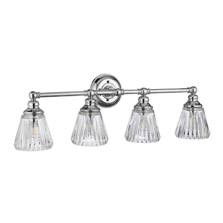 Kinkiet designerski Keynes polerowany chrom QN-KEYNES4-BATH - Quintiesse