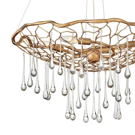 Lampa stylowa wisząca Laguna oksydowane złoto QN-LAGUNA-4P - Quintiesse