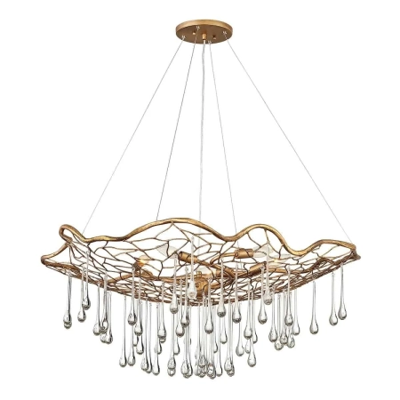 Lampa stylowa wisząca Laguna oksydowane złoto QN-LAGUNA-6P - Quintiesse