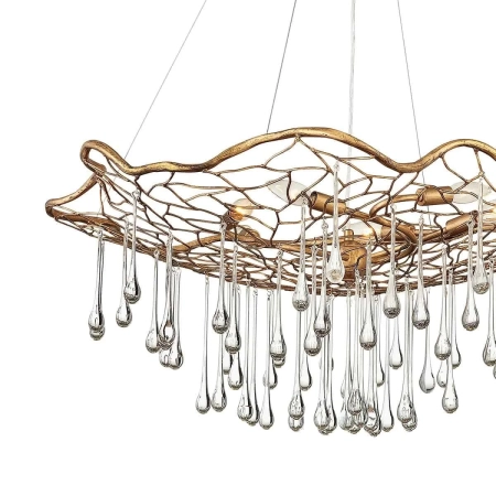Lampa stylowa wisząca Laguna oksydowane złoto QN-LAGUNA-6P - Quintiesse