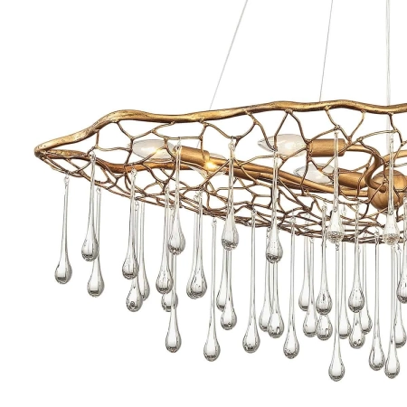 Lampa stylowa wisząca Laguna oksydowane złoto QN-LAGUNA-8P - Quintiesse