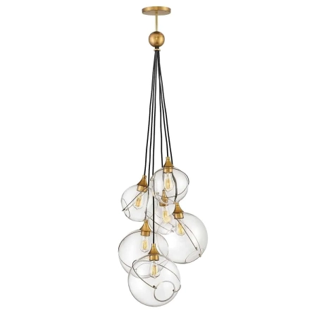 Lampa loft wisząca Skye stary mosiądz QN-SKYE-6P - Quintiesse