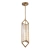 Lampa wisząca mosiężna szklana 1-punktowa QN-CAIRO-1P-VBS-CR z serii CAIRO