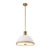 Lampa wisząca metalowa biało-mosiężna 2-punktowa QN-DORAL-P-M-WHT z serii DORAL