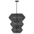 Lampa wisząca metalowa czarna 10-punktowa QN-LUCA-10P-BK-BK z serii LUCA