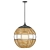 Lampa wisząca metalowa brązowa ze szkłem 61cm QN-MADDOX-P-M-BK-CAM z serii MADDOX