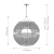 Lampa wisząca metalowa brązowa ze szkłem 61cm QN-MADDOX-P-M-BK-CAM z serii MADDOX
