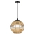Lampa wisząca metalowa brązowa ze szkłem QN-MADDOX-P-S-BK-CAM z serii MADDOX