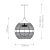 Lampa wisząca metalowa brązowa ze szkłem QN-MADDOX-P-S-BK-CAM z serii MADDOX