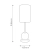 Lampa stołowa mosiężna szklana 55cm QN-MARNI-TL-M-NBR z serii Marni