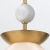 Lampa wisząca mosiężna szklana 37cm QN-SAUCER-1P-M-AB-OPAL z serii SAUCER