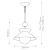 Lampa wisząca mosiężna szklana 37cm QN-SAUCER-1P-M-AB-OPAL z serii SAUCER