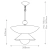 Lampa wisząca mosiężna szklana 3-punktowa QN-SAUCER-4P-L-AB-OPAL z serii SAUCER