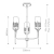 Lampa wisząca złota metalowa 3-punktowa QN-SAWGRASS-3-DG-O z serii SAWGRASS