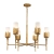 Lampa wisząca złota metalowa 6-punktowa QN-SAWGRASS-6-DG-O z serii SAWGRASS