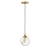 Lampa wisząca mosiężna szklana 20cm QN-SKYE-1P-S z serii Skye
