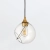 Lampa wisząca mosiężna szklana 20cm QN-SKYE-1P-S z serii Skye
