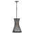 Lampa wisząca czarna metalowa z rattanem QN-TWYLA-1P-BK z serii Twyla
