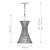 Lampa wisząca metalowa rattanowa brązowa 30cm QN-TWYLA-1P-BNG z serii Twyla