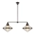 Lampa wisząca metalowa czarno-brązowa 2-punktowa QN-WILLARD-LP2-UBZ-PG z serii WILLARD