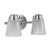 Kinkiet nowoczesny Hudson polerowany chrom QN-HUDSON2-BATH - Quintiesse