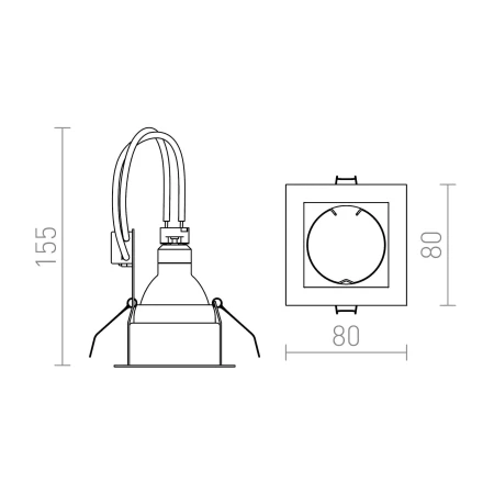Oprawa do wbudowania MERIKO R10192 - Rendl