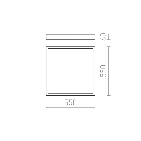 Plafon nowoczesny STRUCTURAL 55X55 R10256 - Rendl