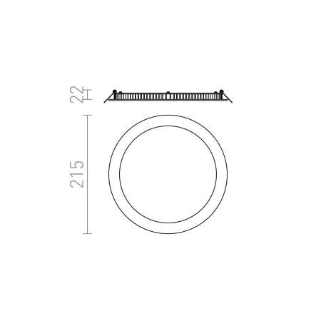 Oprawa wpuszczana okrągła SLENDER R 22 R10470 - Rendl
